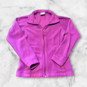 Columbia‎ Girls Fleece Jacket Gumdrop Pink Full Zip Youth Kids Size L (14/16)
